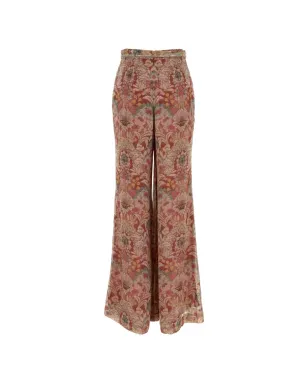 ZIMMERMANN プリント入りワイドレッグパンツ - レッド - サムネイル2