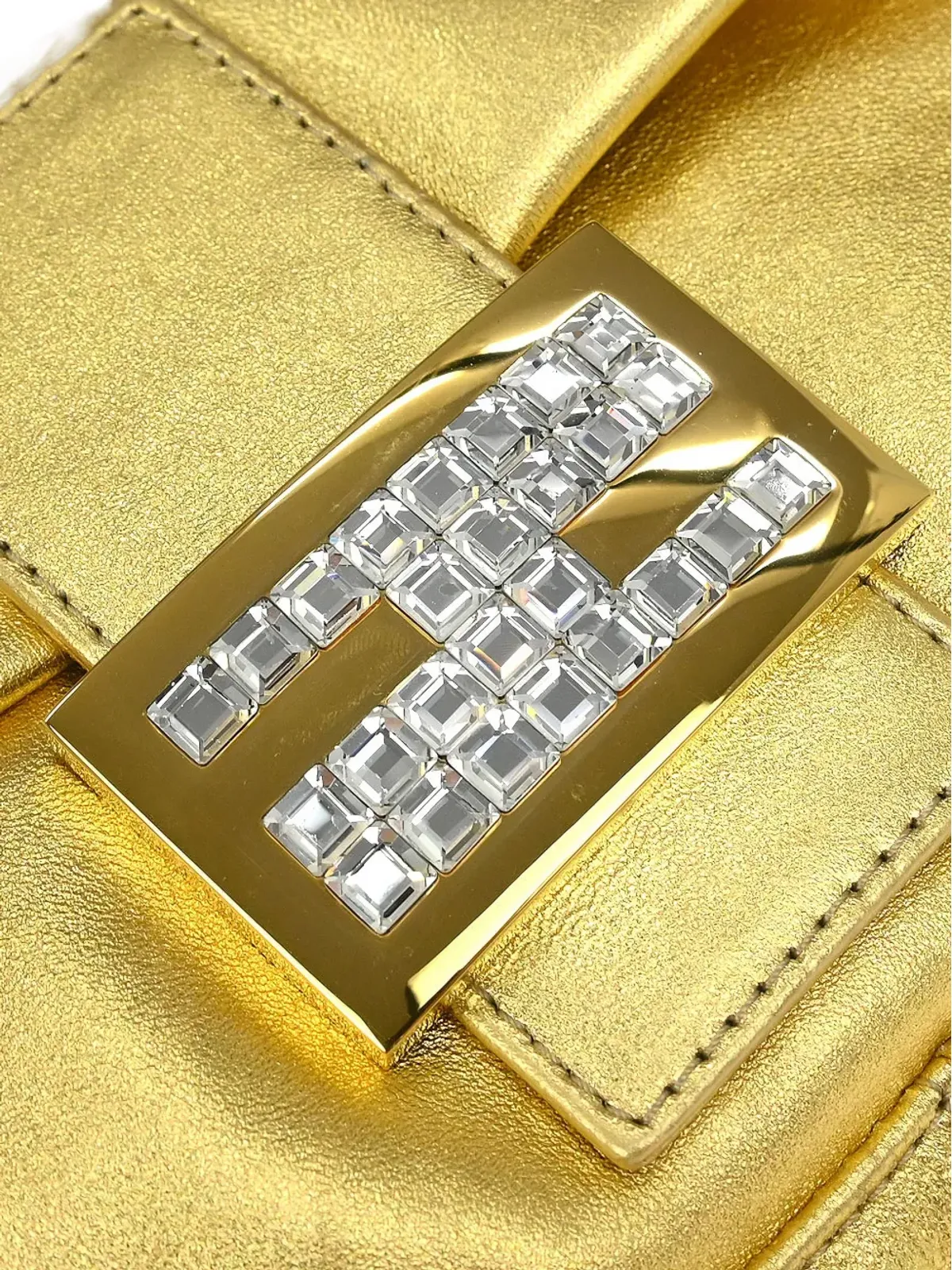 Fendi Pre-Owned 2009 Mamma Baguette ショルダーバッグ（ゴールド） - 画像4