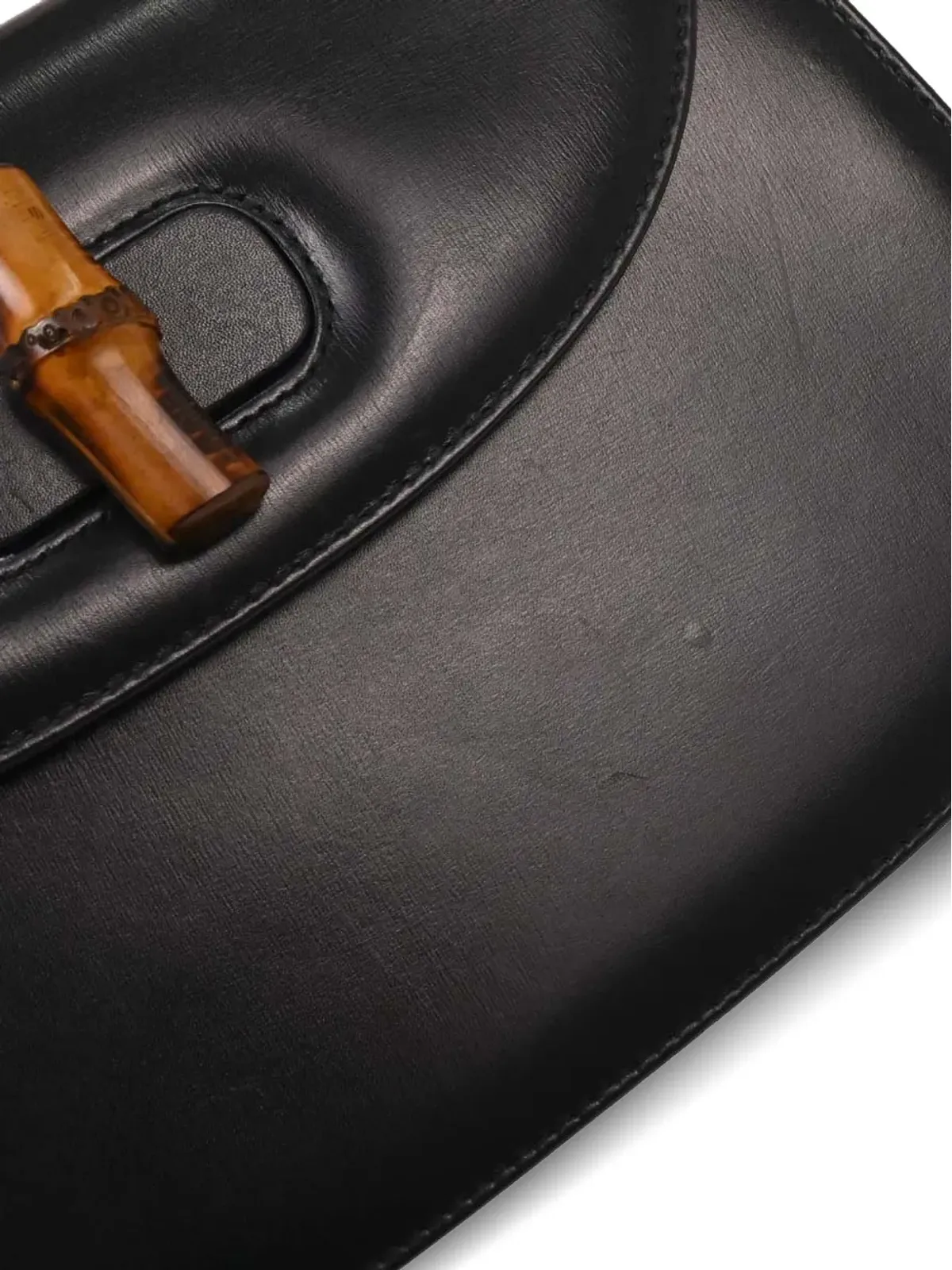 Gucci ビンテージ バンブー1947 ショルダーバッグ ブラック - 画像5