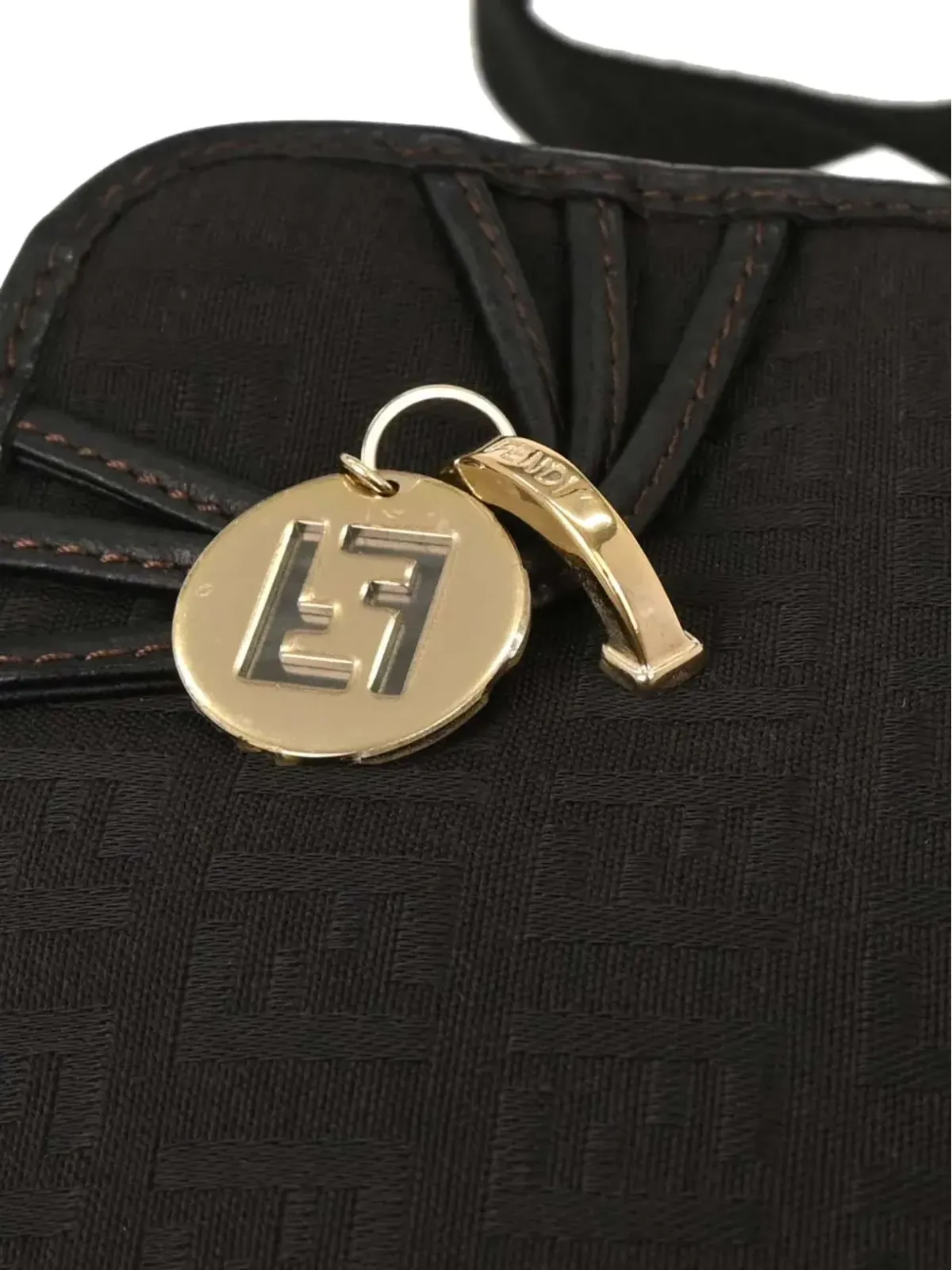 Fendi ズッキーノ キャンバス ショルダーバッグ ビンテージ - 画像5