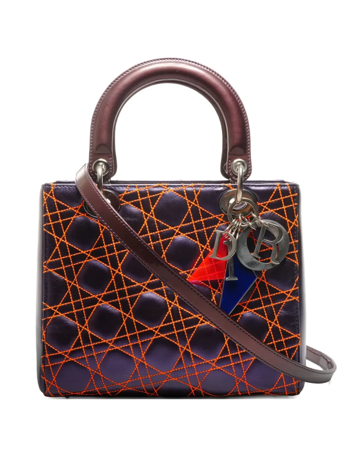 Christian Dior Pre-Owned 2011 レディ・ディオール キルテッドレザー クロスボディバッグ - パープル - 画像1