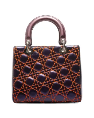 Christian Dior Pre-Owned 2011 レディ・ディオール キルテッドレザー クロスボディバッグ - パープル - サムネイル2