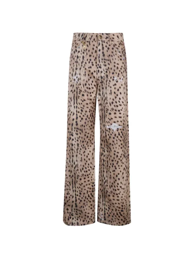 AMIRI AMIRI アニマルプリント ワイドレッグジーンズの商品画像