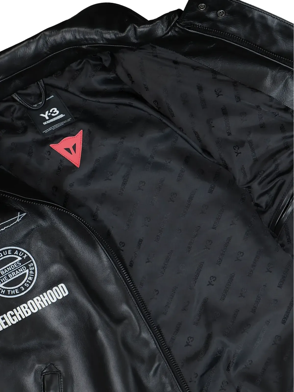 Y-3 ロゴ レザー ボンバー ジャケット - 画像5