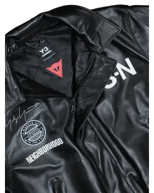 Y-3 ロゴ レザー ボンバー ジャケット - サムネイル3