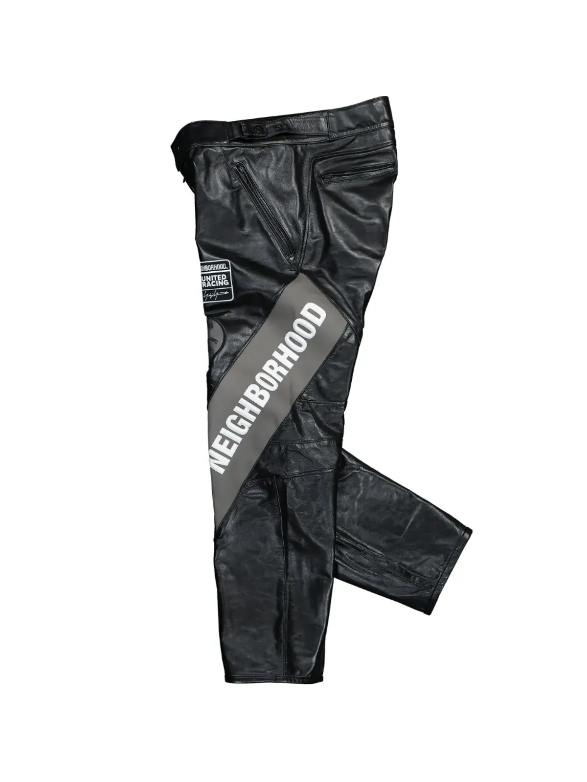 Y-3 レーサーロゴ レザー トラウザーズ - 画像3