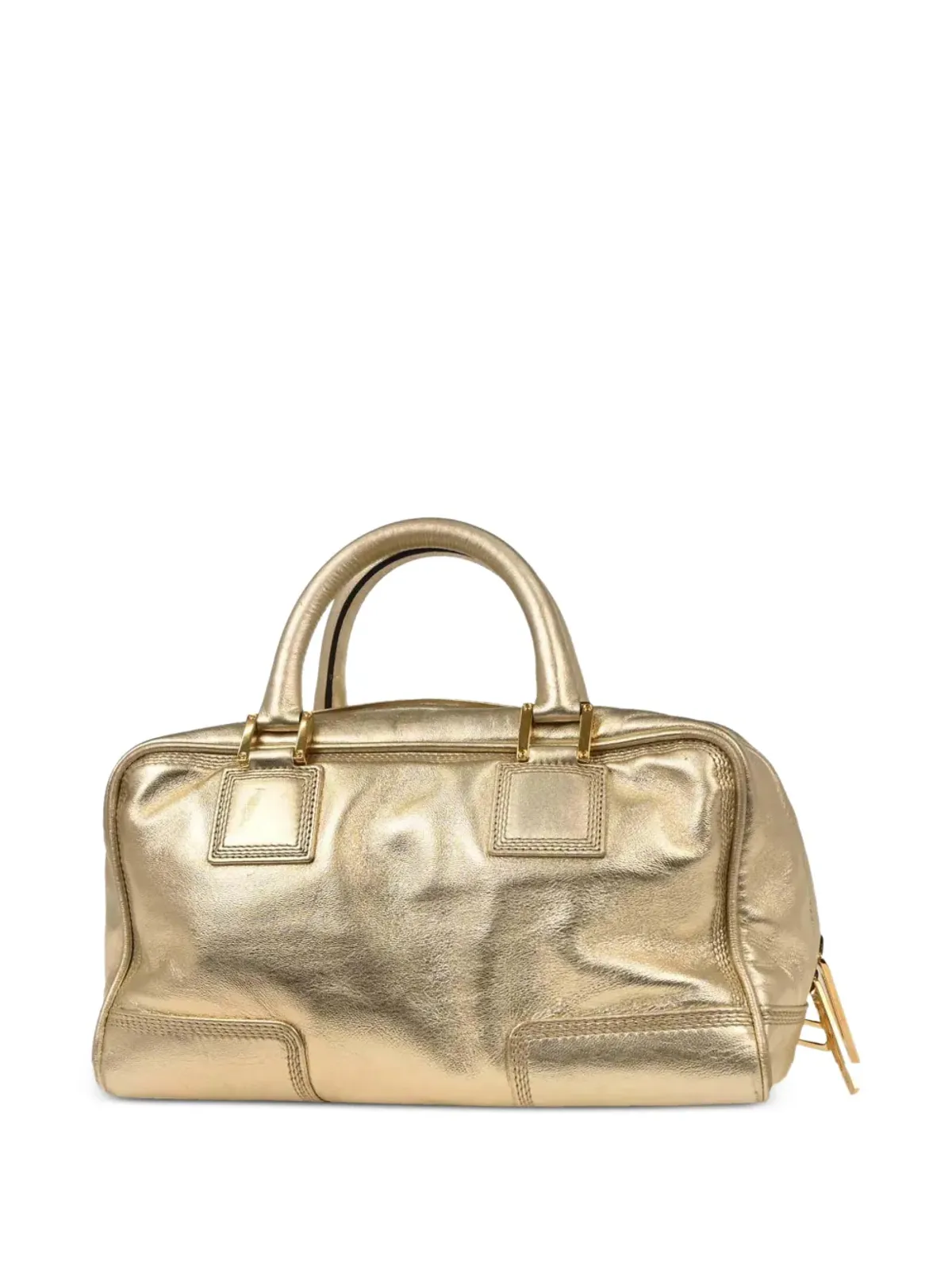 Loewe アマゾナ レザー ハンドバッグ（エンボス加工・ビンテージ） - 画像2