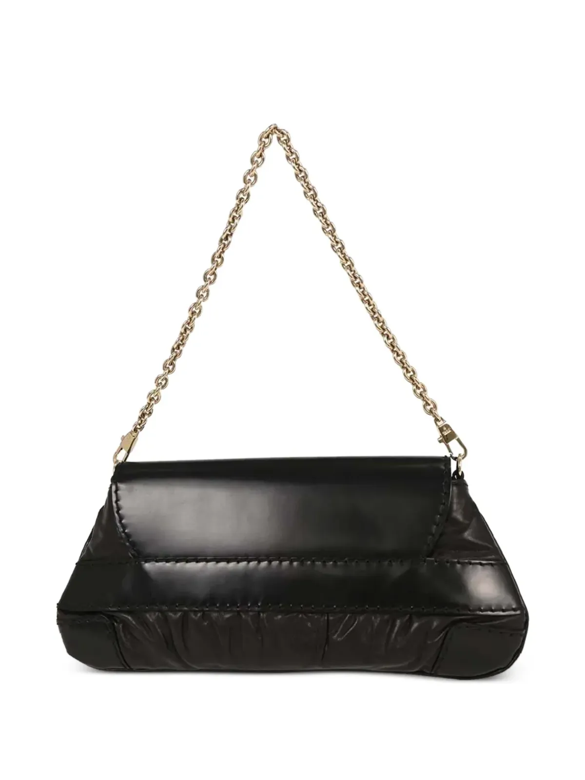 Gucci Pre-Owned 1990年代-2000年代 Queen chain レザーショルダーバッグ（ブラック） - 画像2