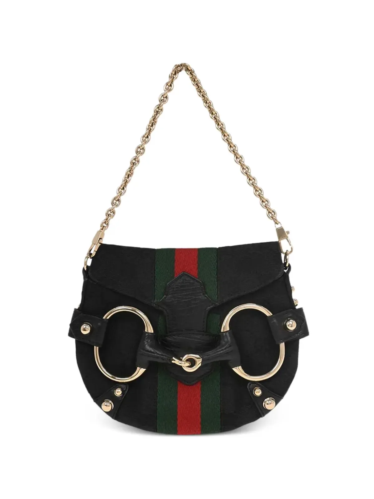 Gucci Pre-Owned ホースビットディテール キャンバス ショルダーバッグ - 画像1