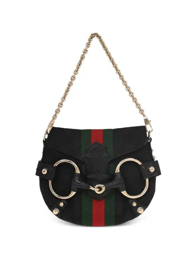 Gucci Pre-Owned Gucci Pre-Owned ホースビットディテール キャンバス ショルダーバッグの商品画像