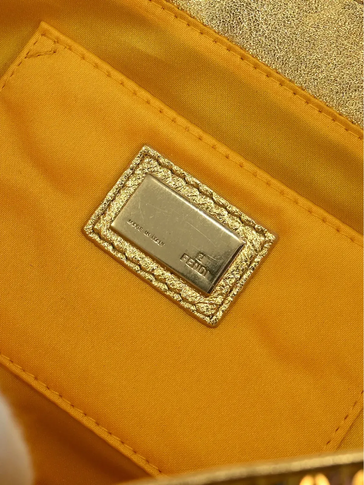 Fendi Pre-Owned 2005 メタリックスパンコール トートバッグ オレンジ - 画像5