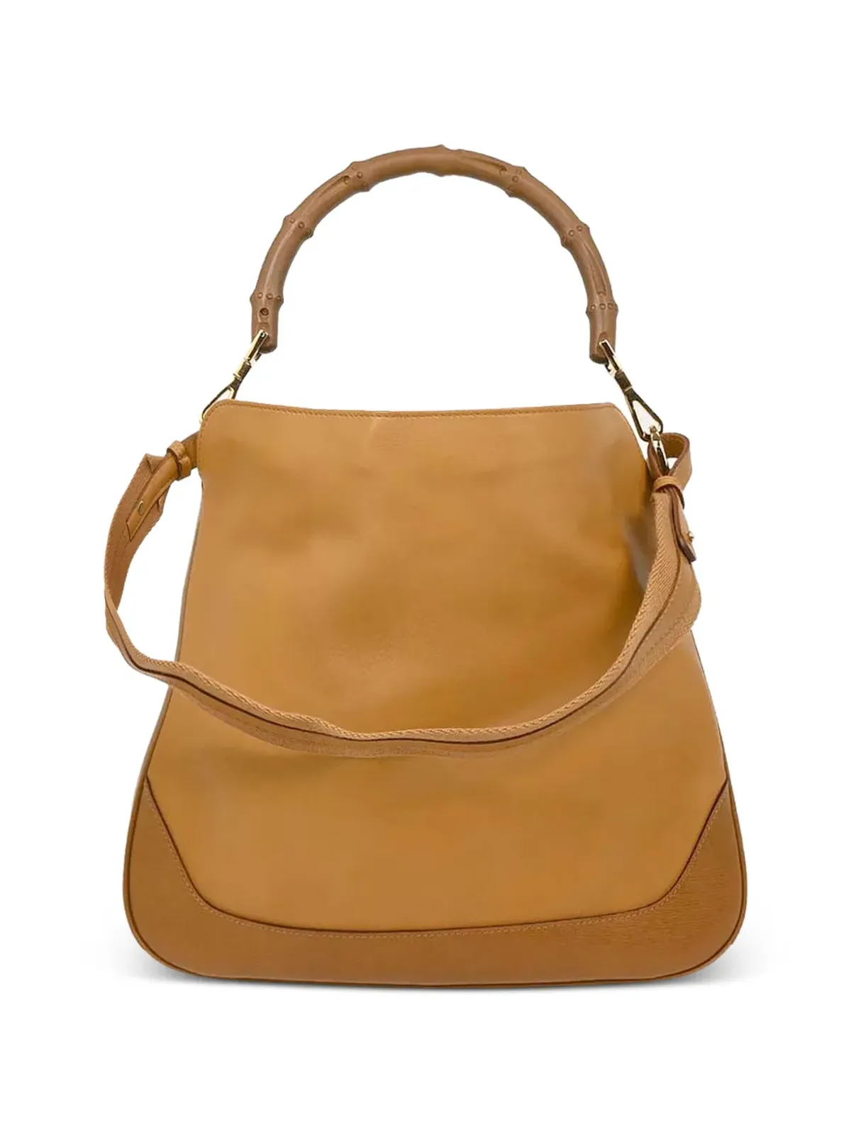 Gucci Pre-Owned バンブーレザーショルダーバッグ - 画像2