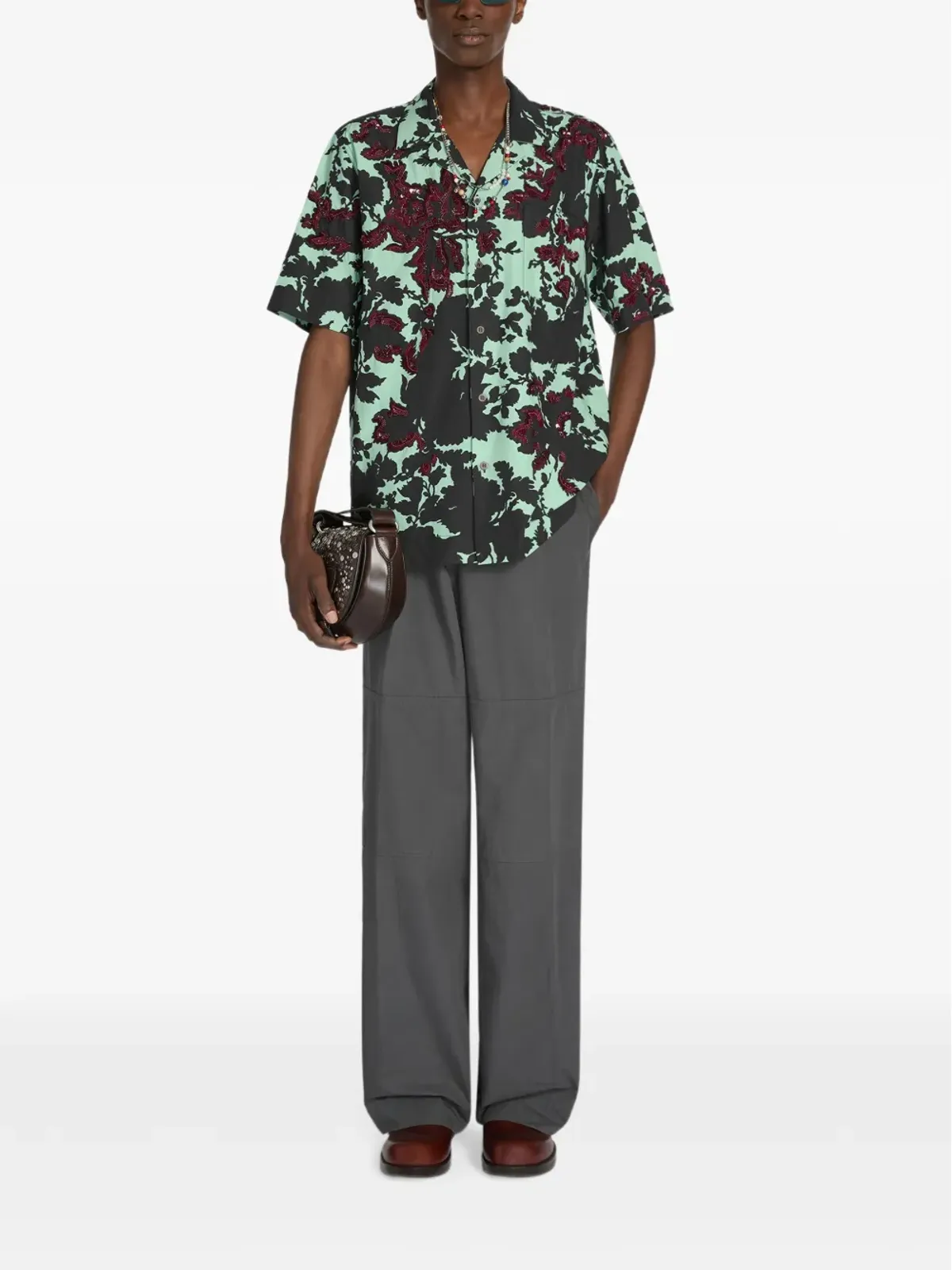 DRIES VAN NOTEN レザー・クロッグ（ブラウン） - 画像4