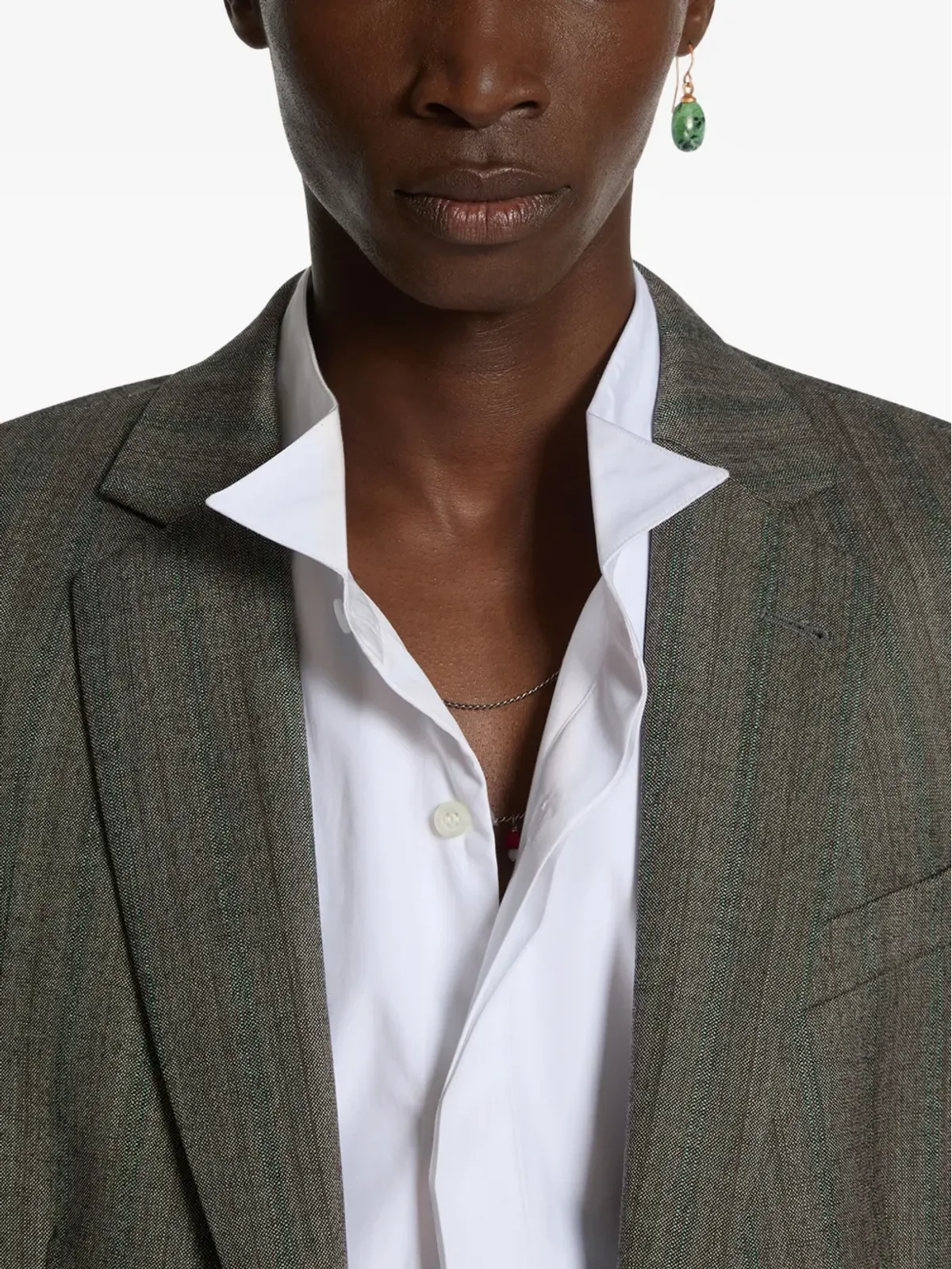 DRIES VAN NOTEN 石付きペンダントピアス - ゴールド - 画像2