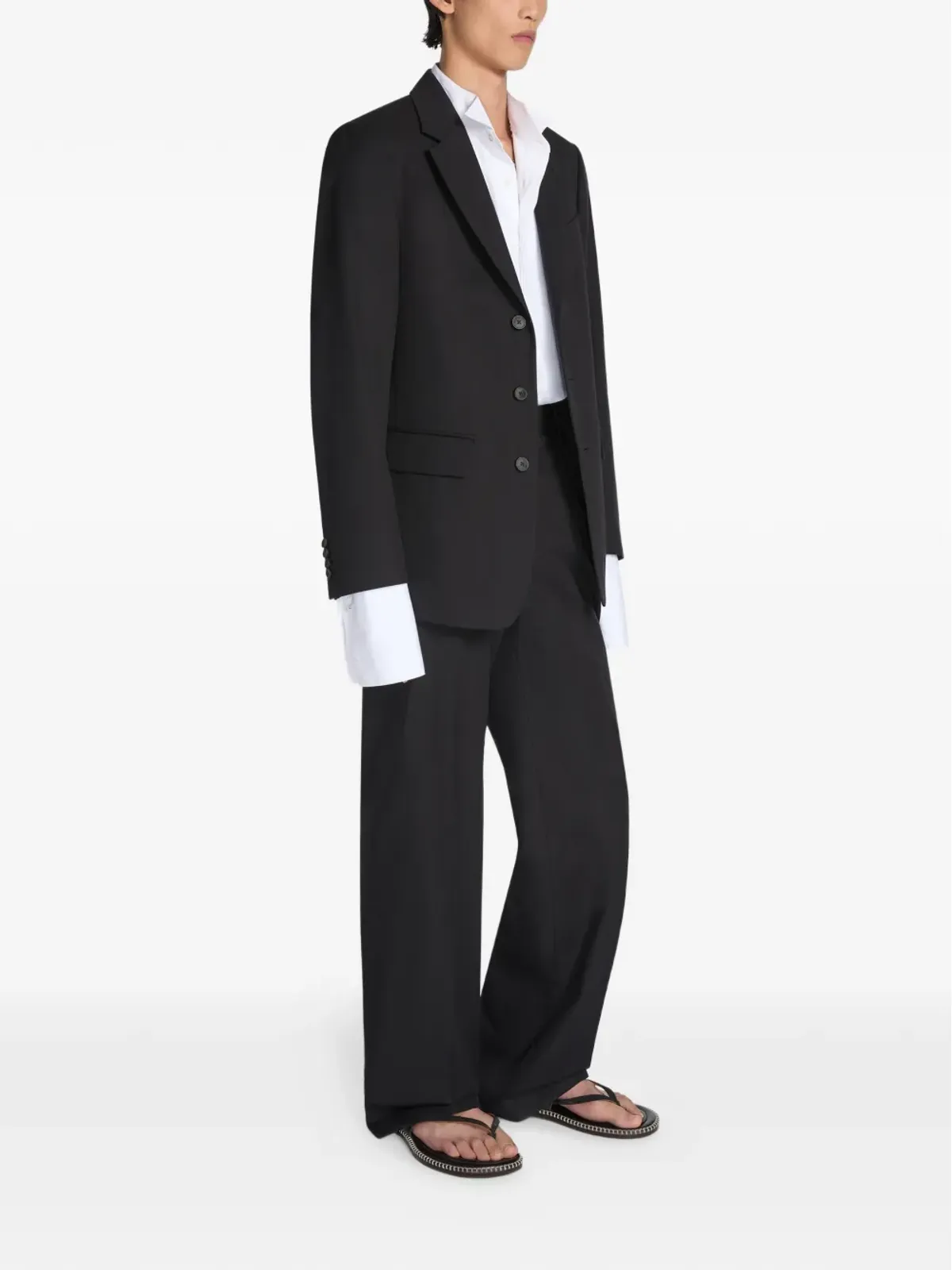 DRIES VAN NOTEN フラップポケット付きシングルブレストスーツ - ブラック - 画像3