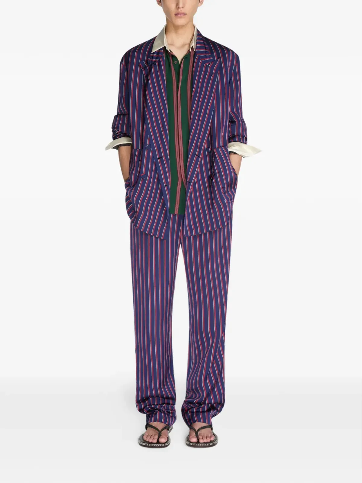 DRIES VAN NOTEN ストライプブレザー - 画像2