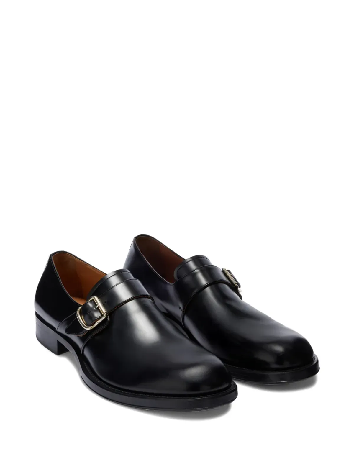 DRIES VAN NOTEN バックル付きレザー モンクシューズ - Black - 画像2