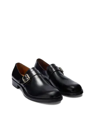 DRIES VAN NOTEN バックル付きレザー モンクシューズ - Black - サムネイル2