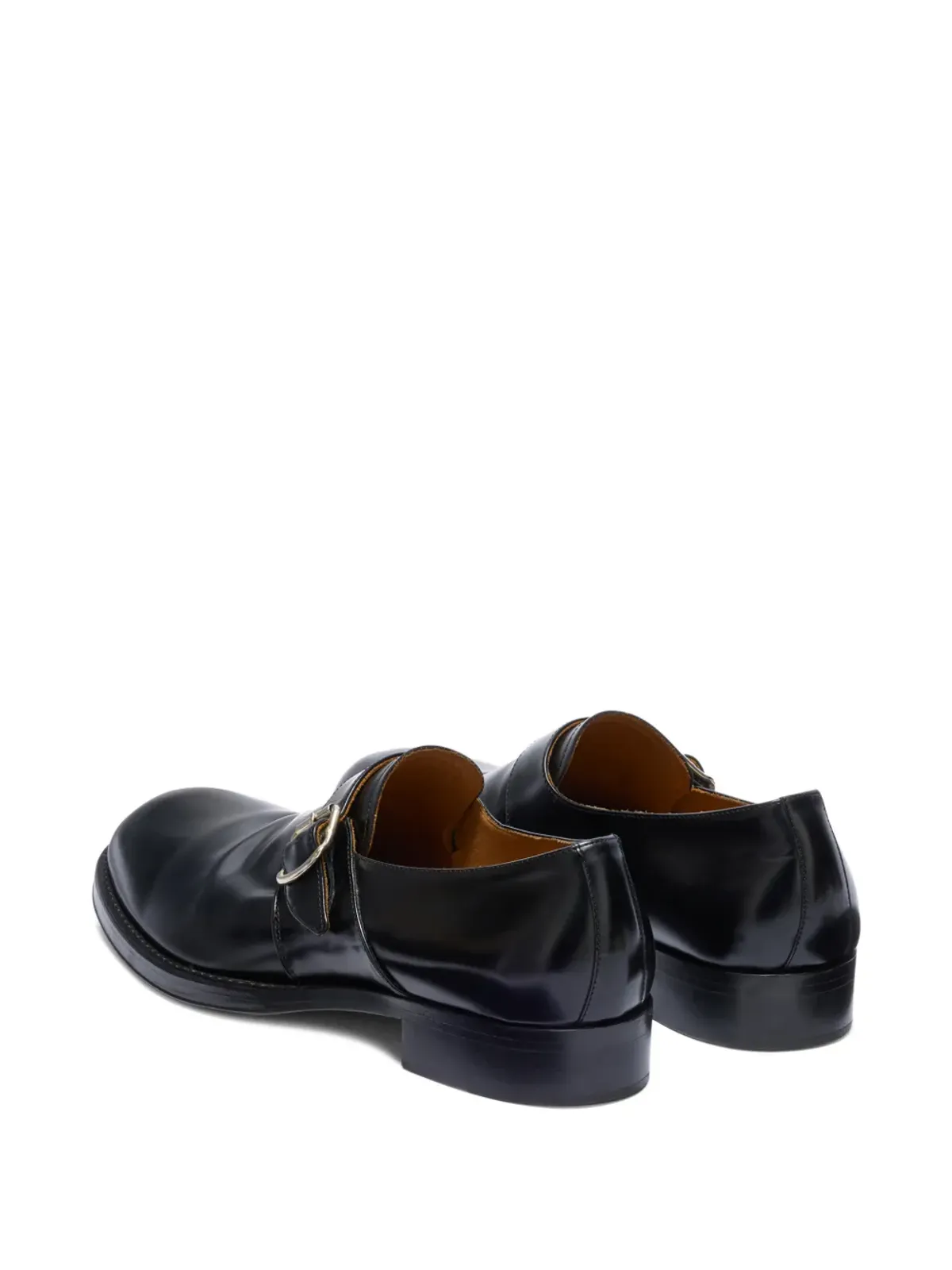 DRIES VAN NOTEN バックル付きレザー モンクシューズ - Black - 画像3
