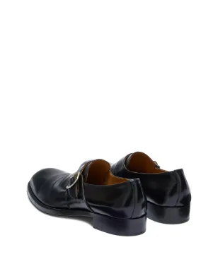 DRIES VAN NOTEN バックル付きレザー モンクシューズ - Black - サムネイル3