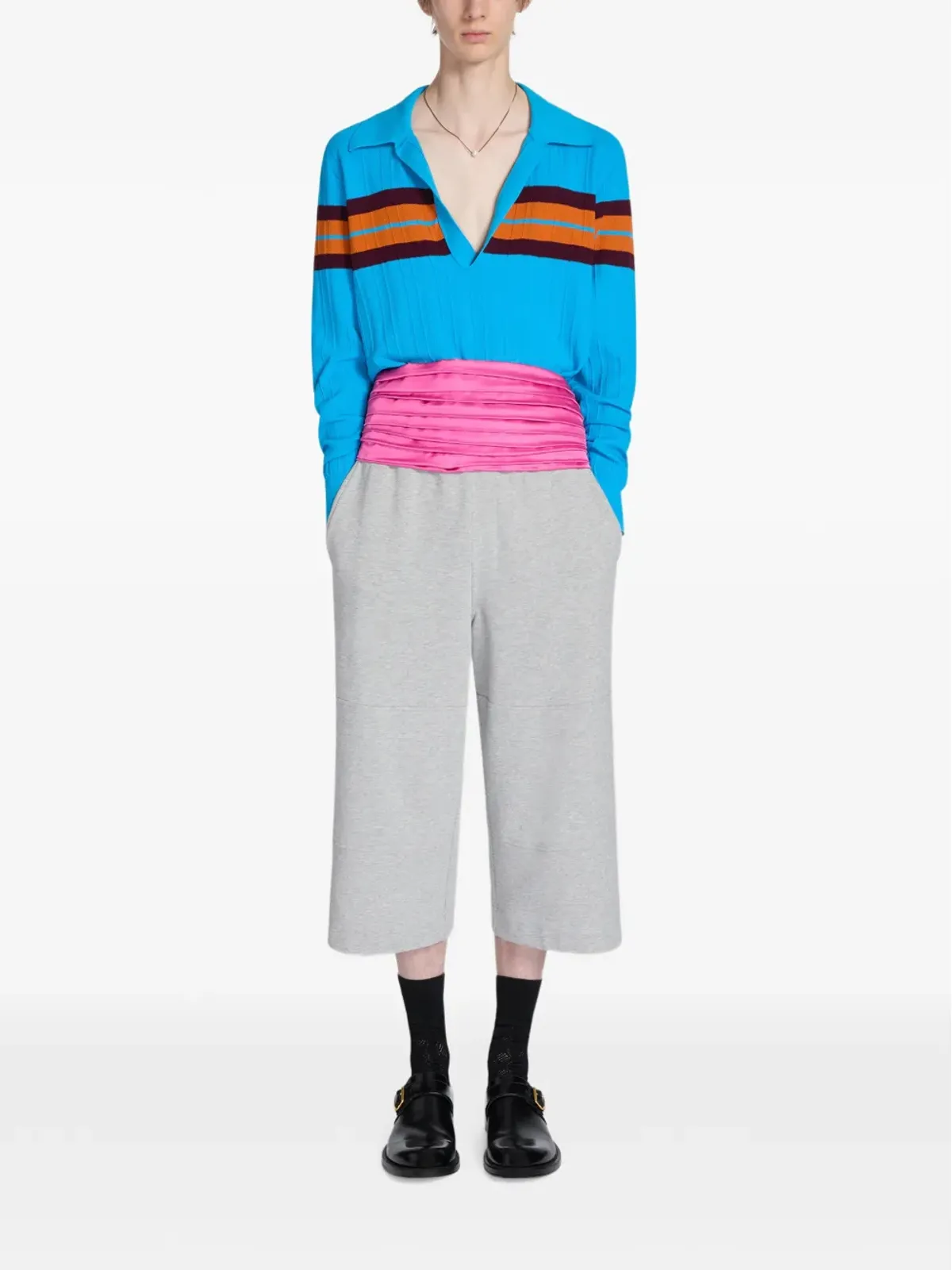 DRIES VAN NOTEN バックル付きレザー モンクシューズ - Black - 画像4