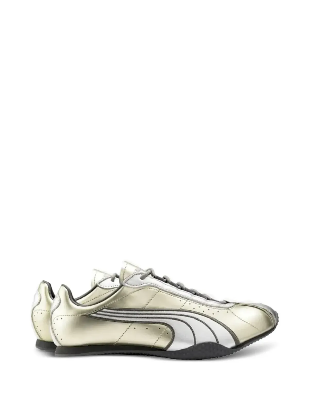 PUMA x Slam Jam H-Street シルバーストライプ スニーカー ゴールド - 画像1