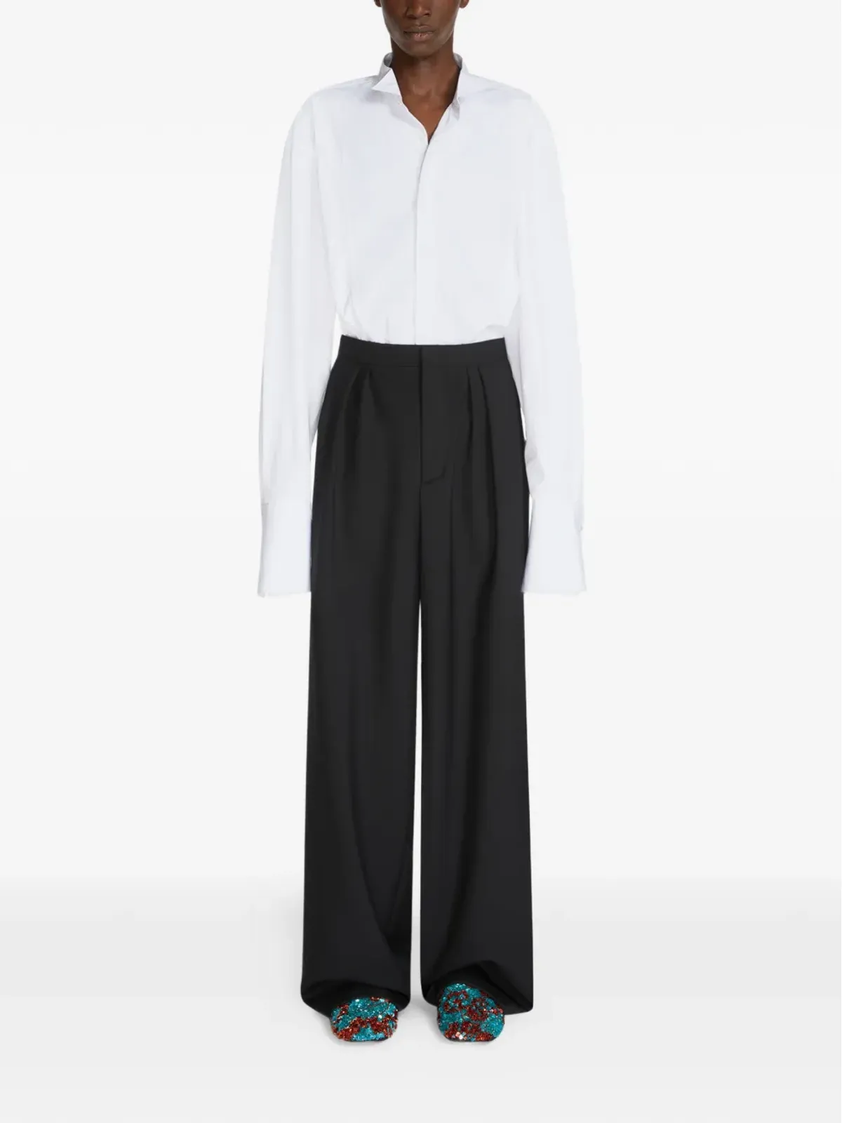 DRIES VAN NOTEN 隠しファスナー付きパンツ - 画像2