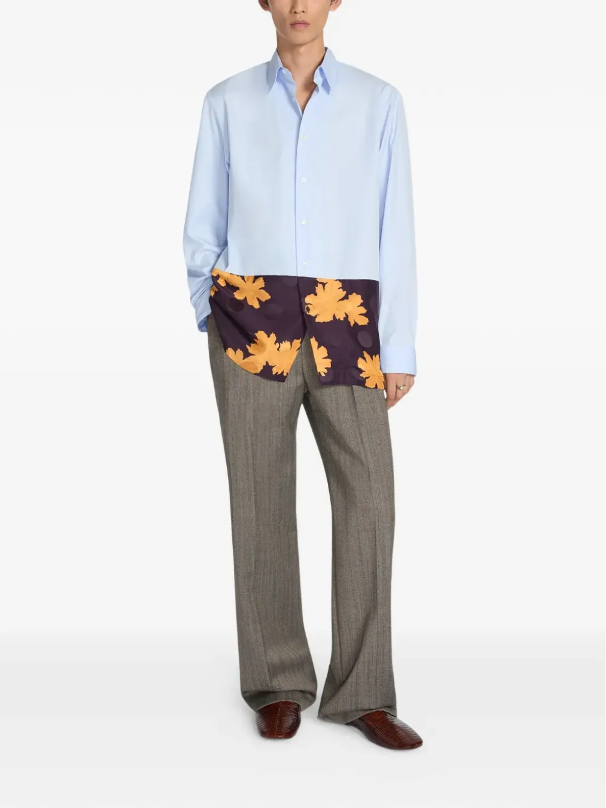 DRIES VAN NOTEN フローラルディテールシャツ - 画像2