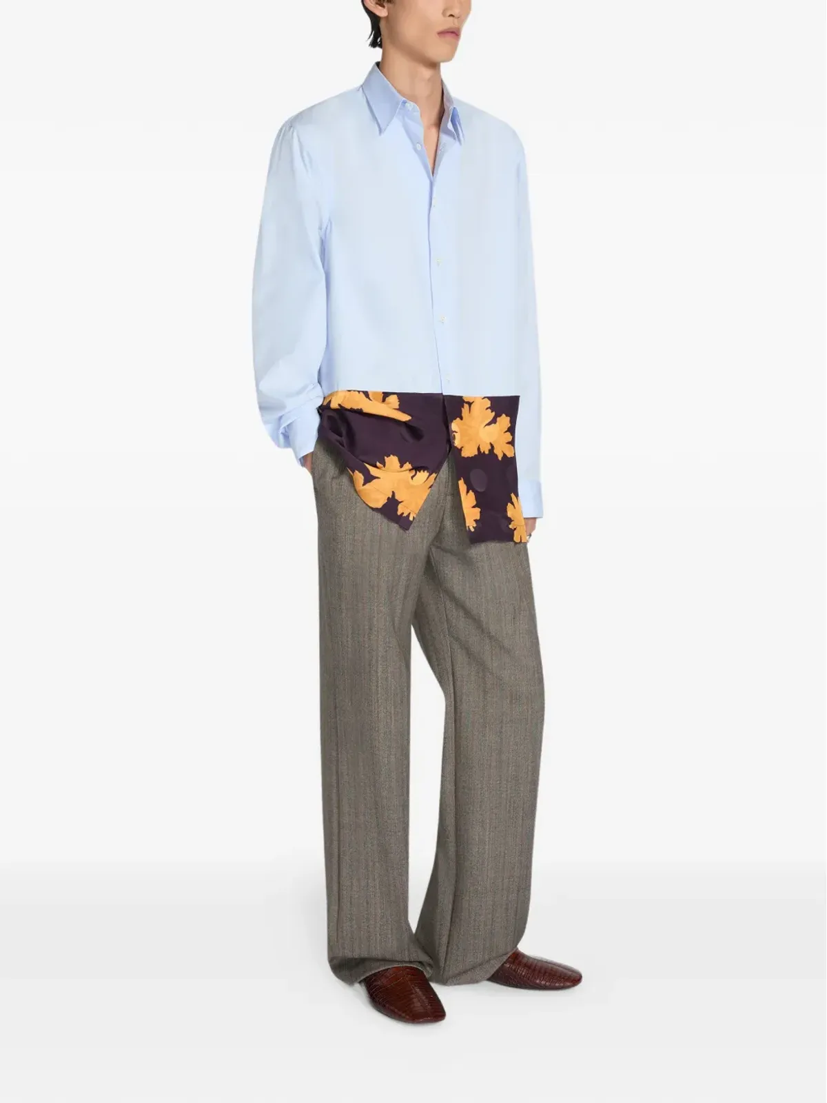 DRIES VAN NOTEN フローラルディテールシャツ - 画像3