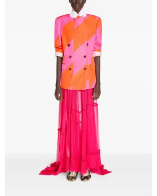 DRIES VAN NOTEN 幾何学柄 ダブルブレスト ブレザー - サムネイル2