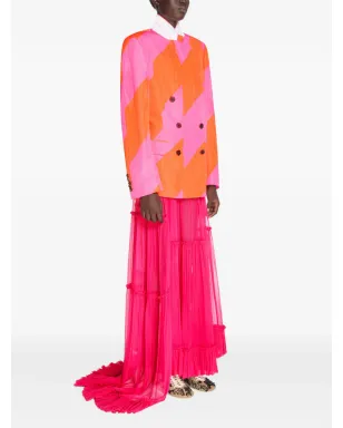 DRIES VAN NOTEN 幾何学柄 ダブルブレスト ブレザー - サムネイル3