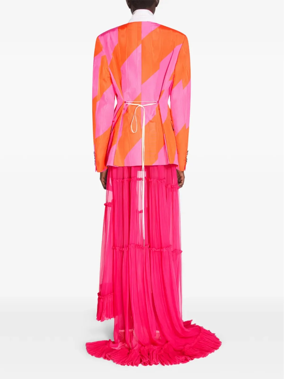 DRIES VAN NOTEN 幾何学柄 ダブルブレスト ブレザー - 画像4