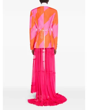DRIES VAN NOTEN 幾何学柄 ダブルブレスト ブレザー - サムネイル4