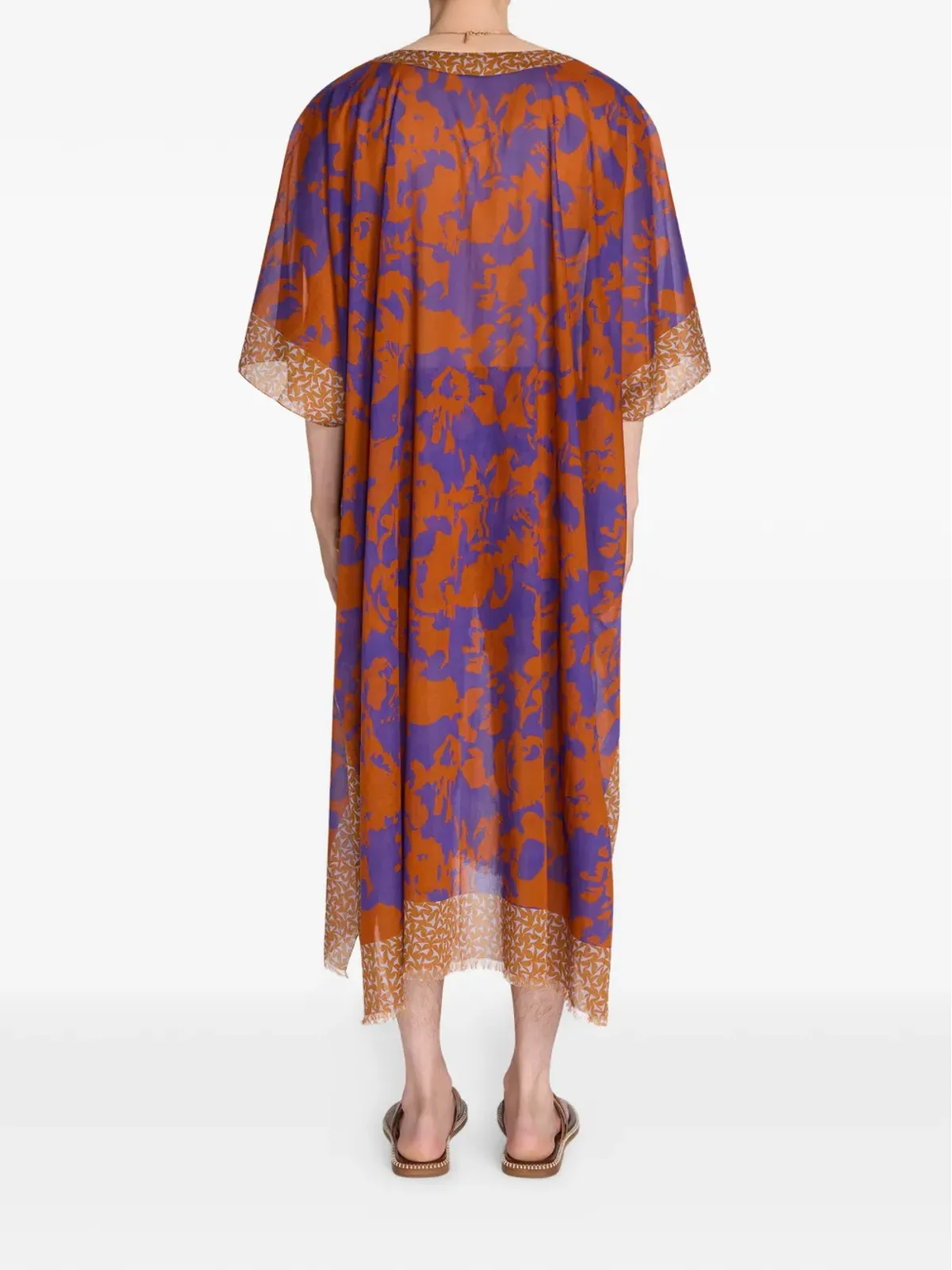 DRIES VAN NOTEN プリントカフタン - オレンジ - 画像4