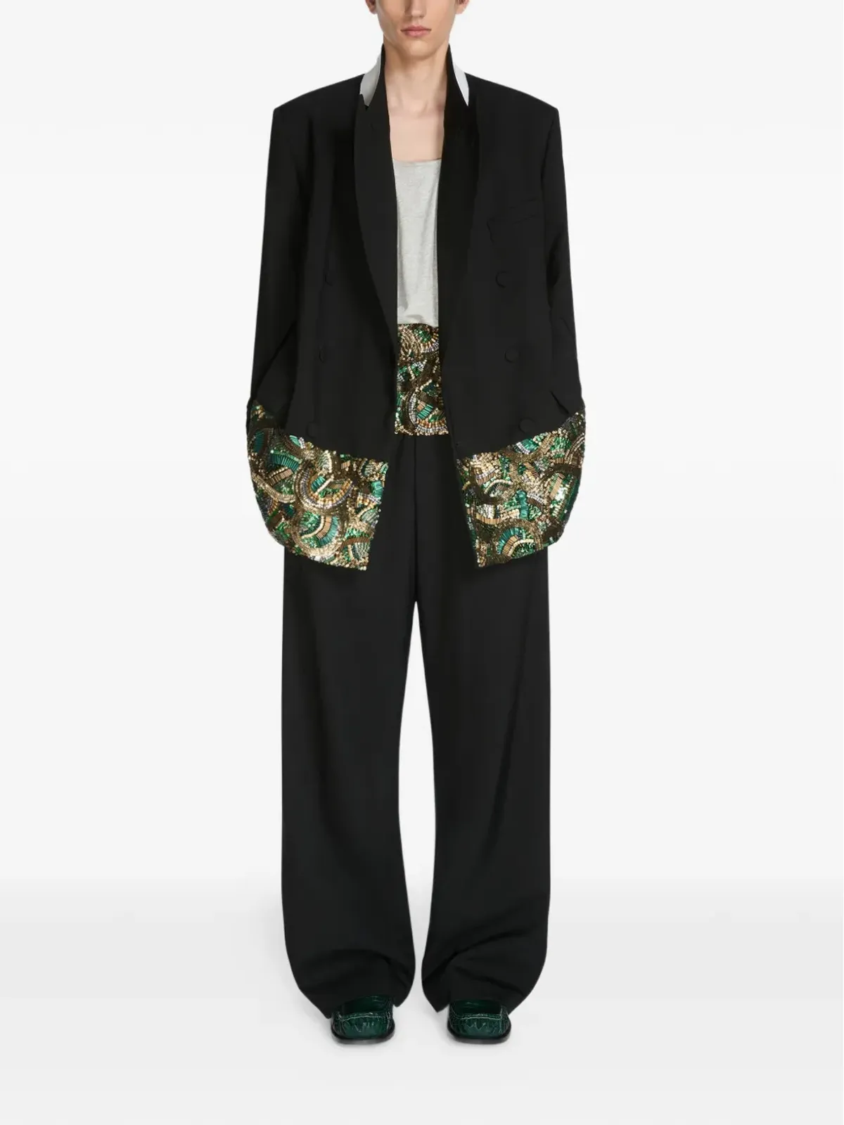 DRIES VAN NOTEN 装飾ブレザー - ブラック - 画像2
