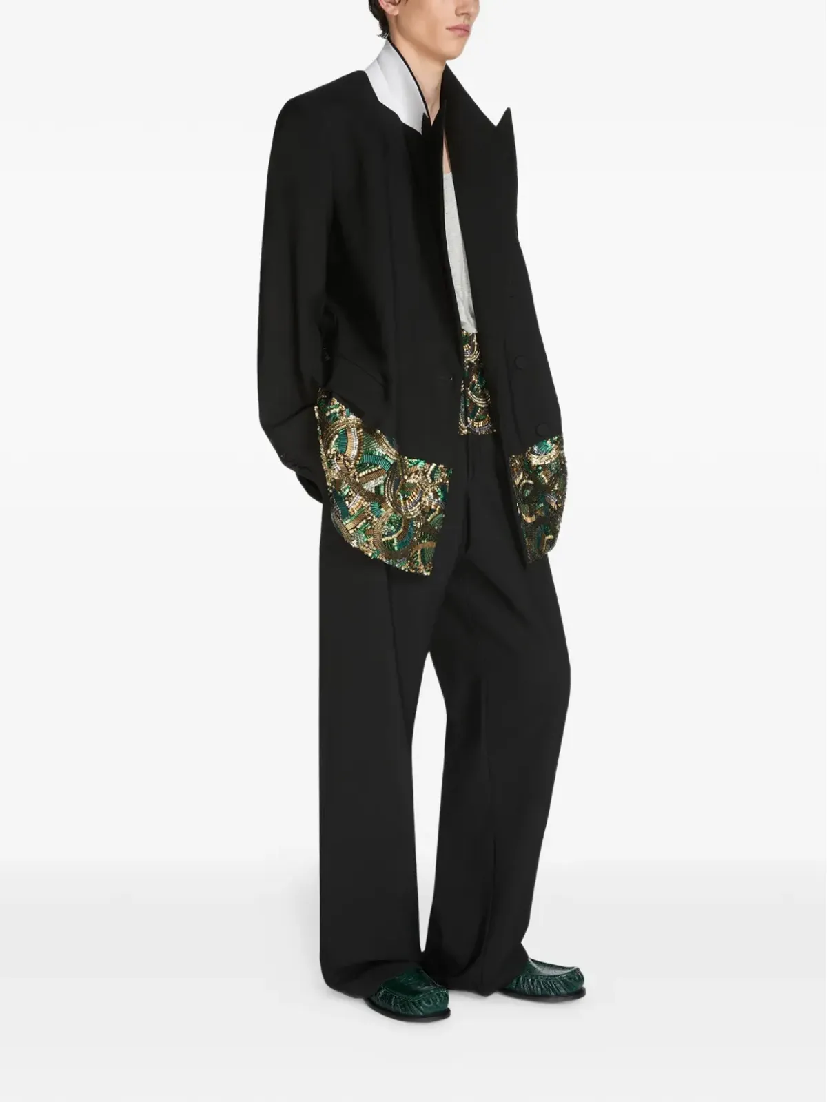 DRIES VAN NOTEN 装飾ブレザー - ブラック - 画像3