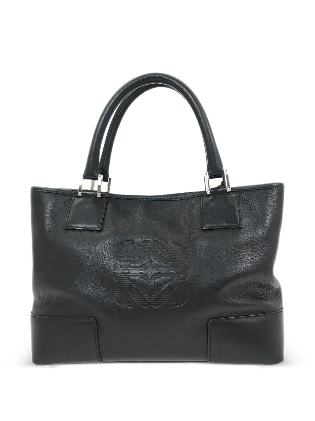 Loewe Pre-Owned 2007 30 Fusta embossed-logo トートバッグ - ブラック - 画像2