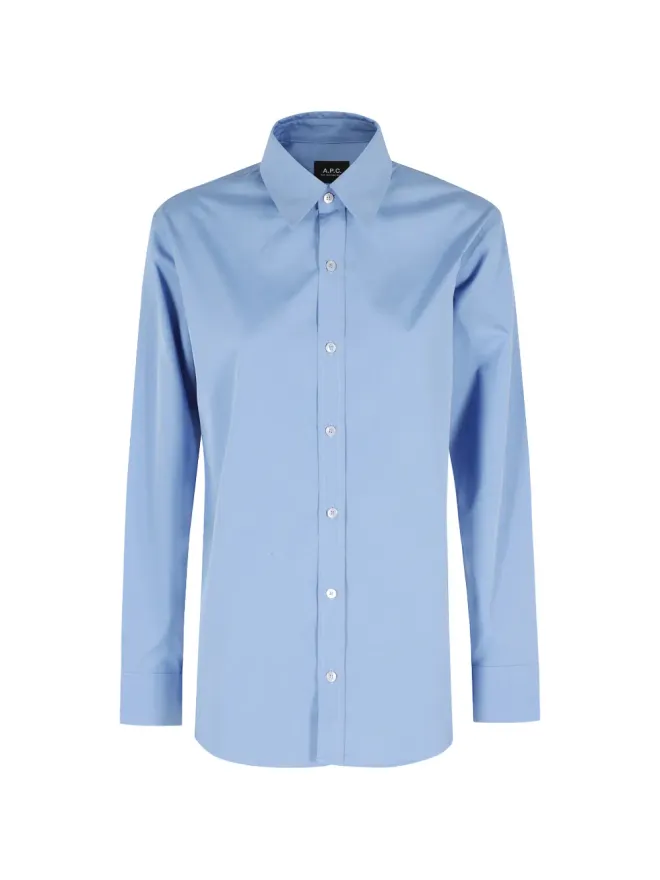 A.P.C. A.P.C. ボタン付きシャツ - Blueの商品画像
