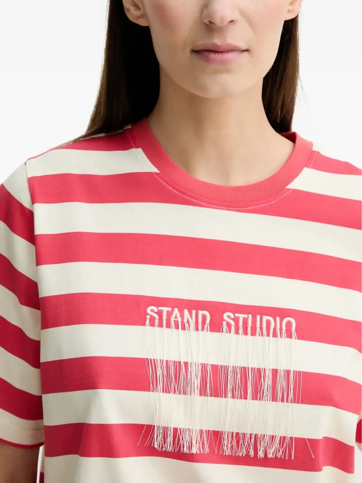 STAND STUDIO ストライプ柄Tシャツ - 画像4