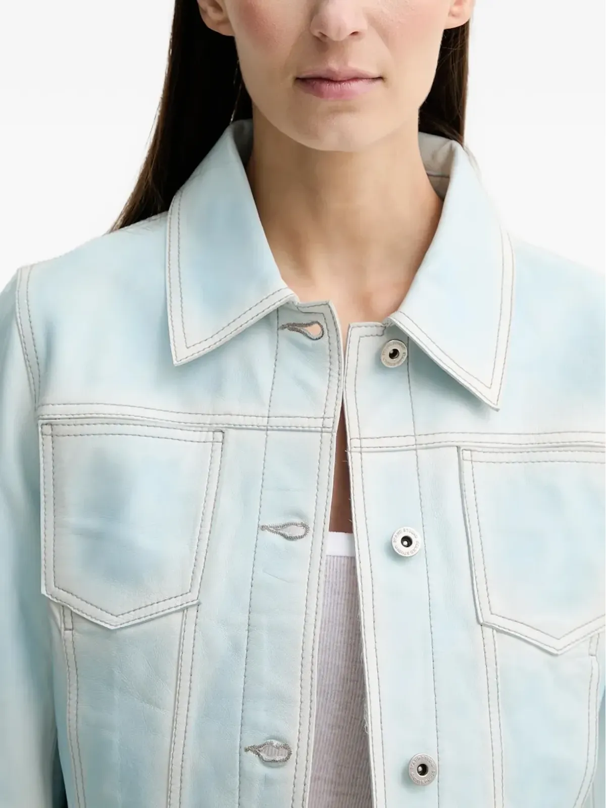 STAND STUDIO Calliope buttoned leather jacket - 画像4