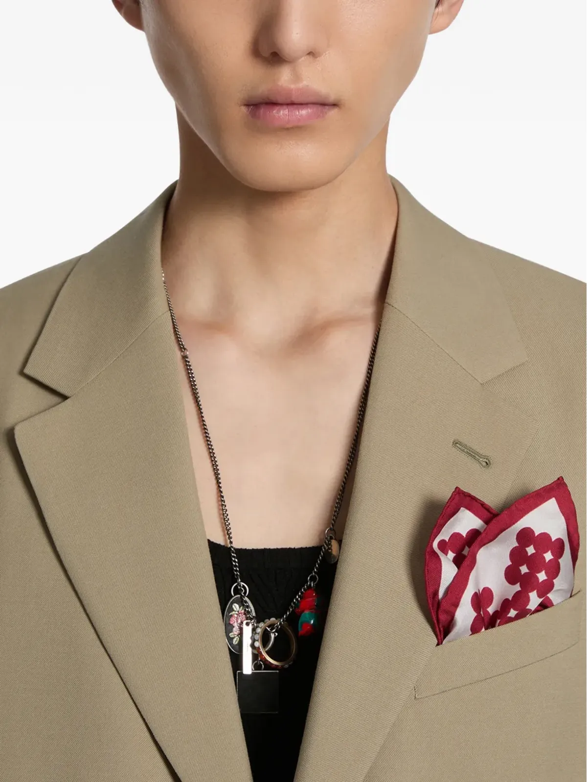 DRIES VAN NOTEN プリント柄スクエアスカーフ - 画像3
