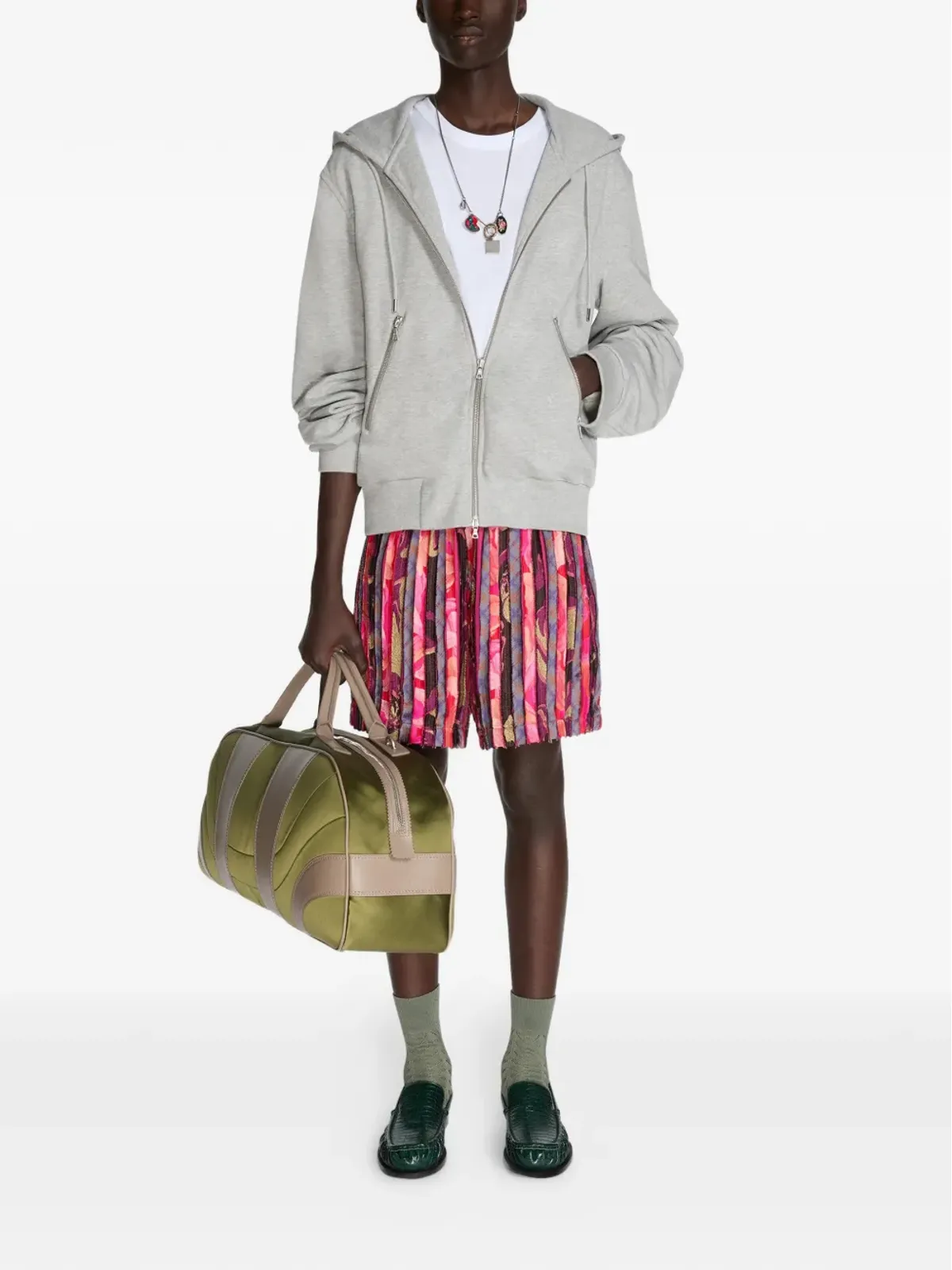 DRIES VAN NOTEN ジップファスナー付きスウェットシャツ - グレー - 画像2