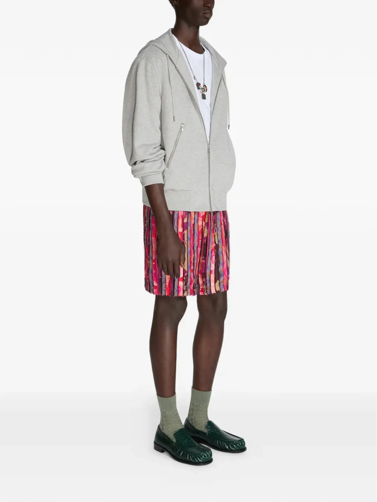 DRIES VAN NOTEN ジップファスナー付きスウェットシャツ - グレー - 画像3