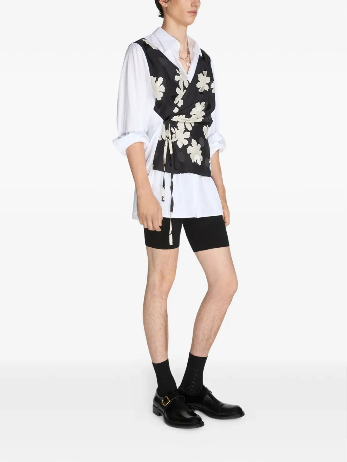 DRIES VAN NOTEN レイヤード花柄シャツ - 画像3