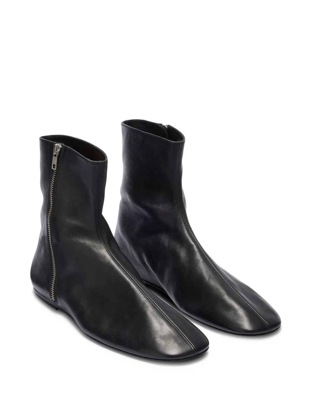 DRIES VAN NOTEN ジップ付きレザーソックブーツ - 画像2