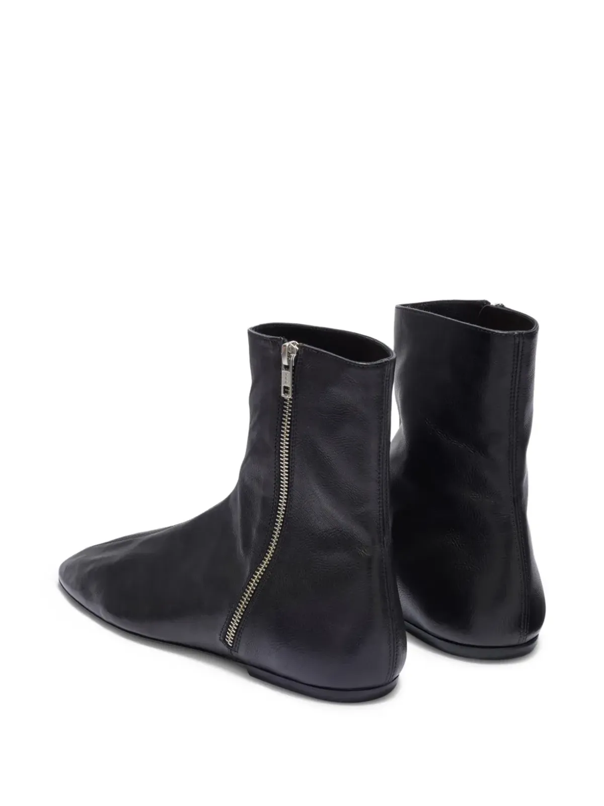 DRIES VAN NOTEN ジップ付きレザーソックブーツ - 画像3