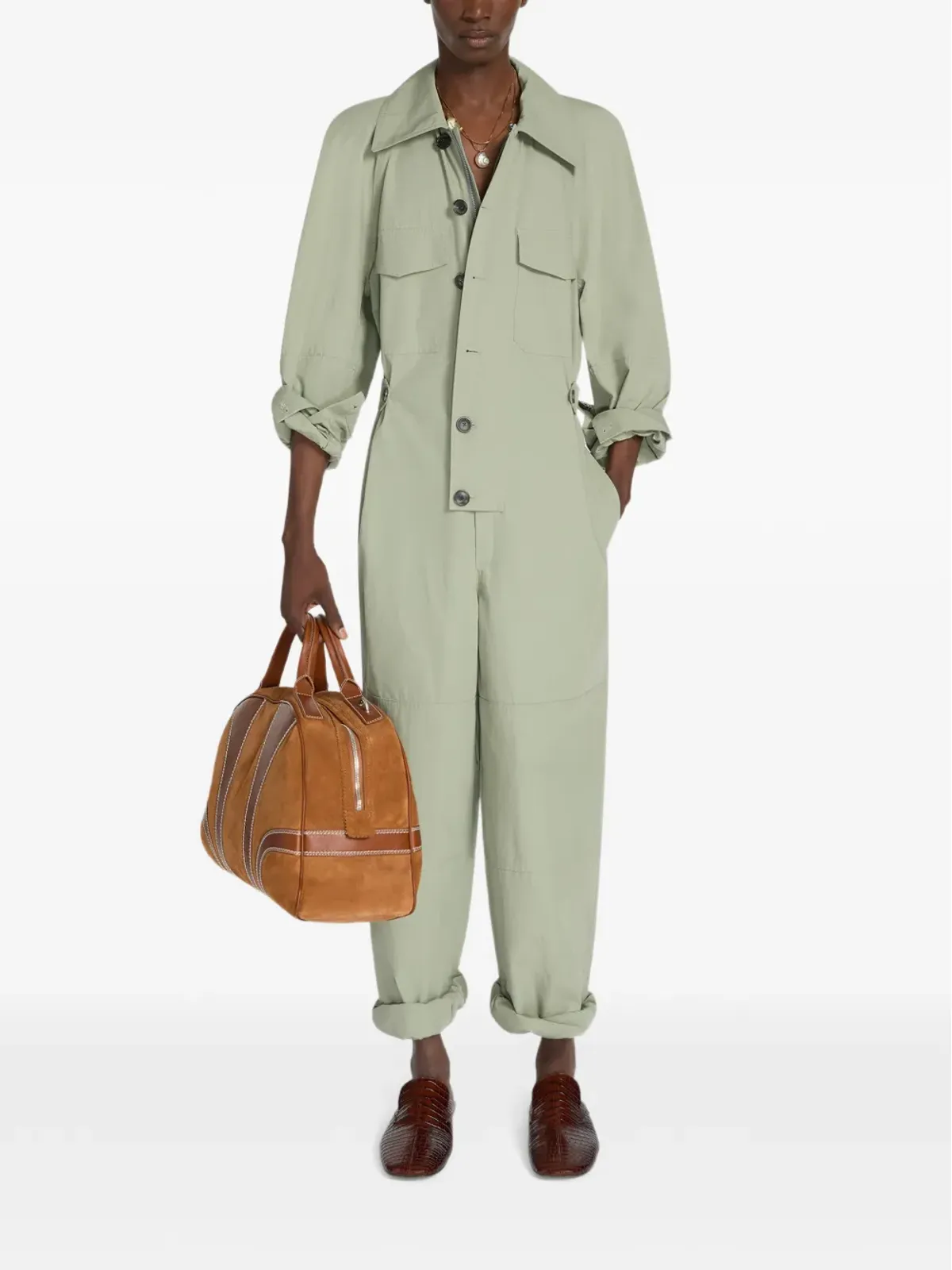 DRIES VAN NOTEN エンボスレザー ミュール - 画像4