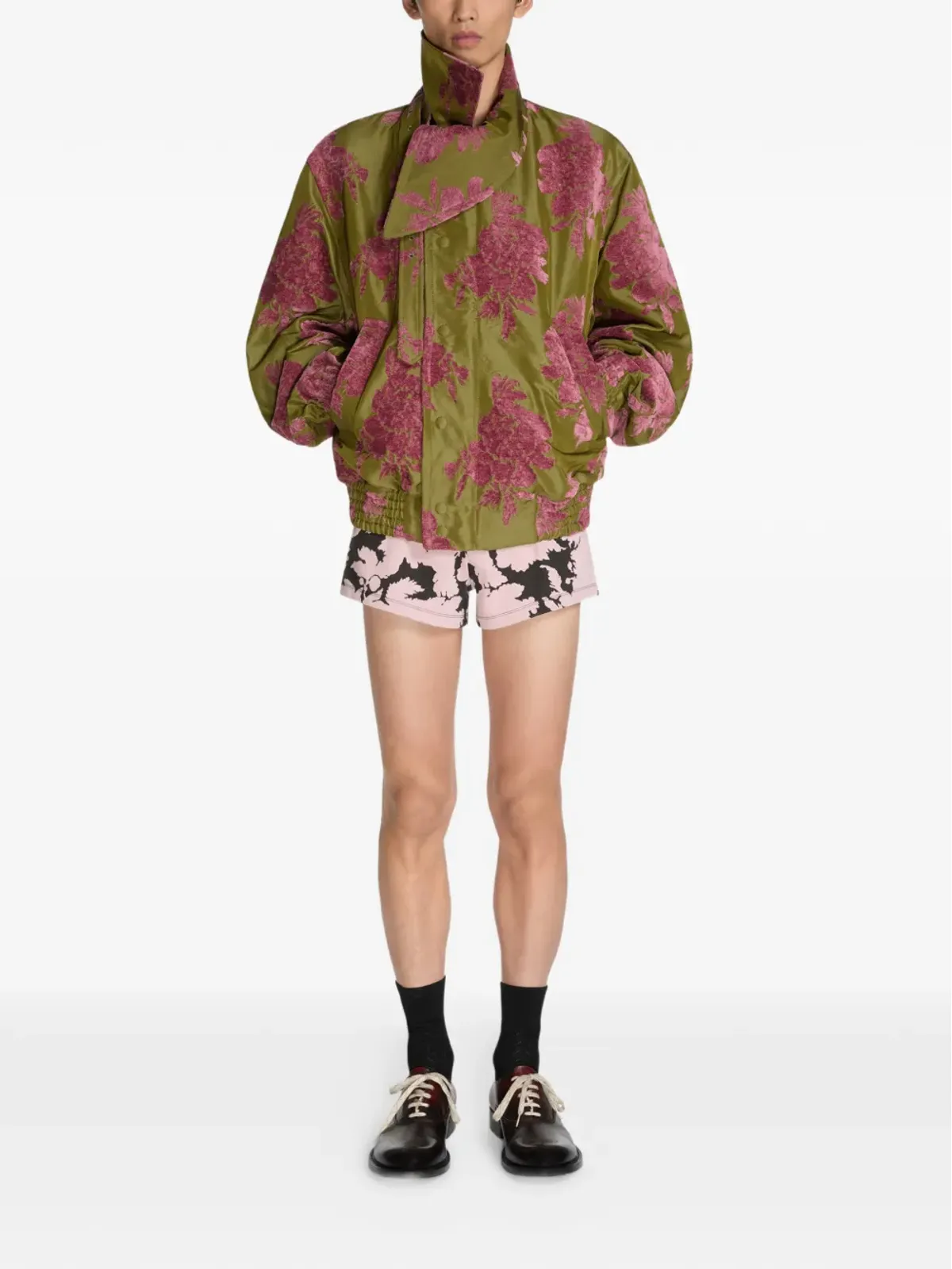 DRIES VAN NOTEN 花柄ボンバージャケット - グリーン - 画像2