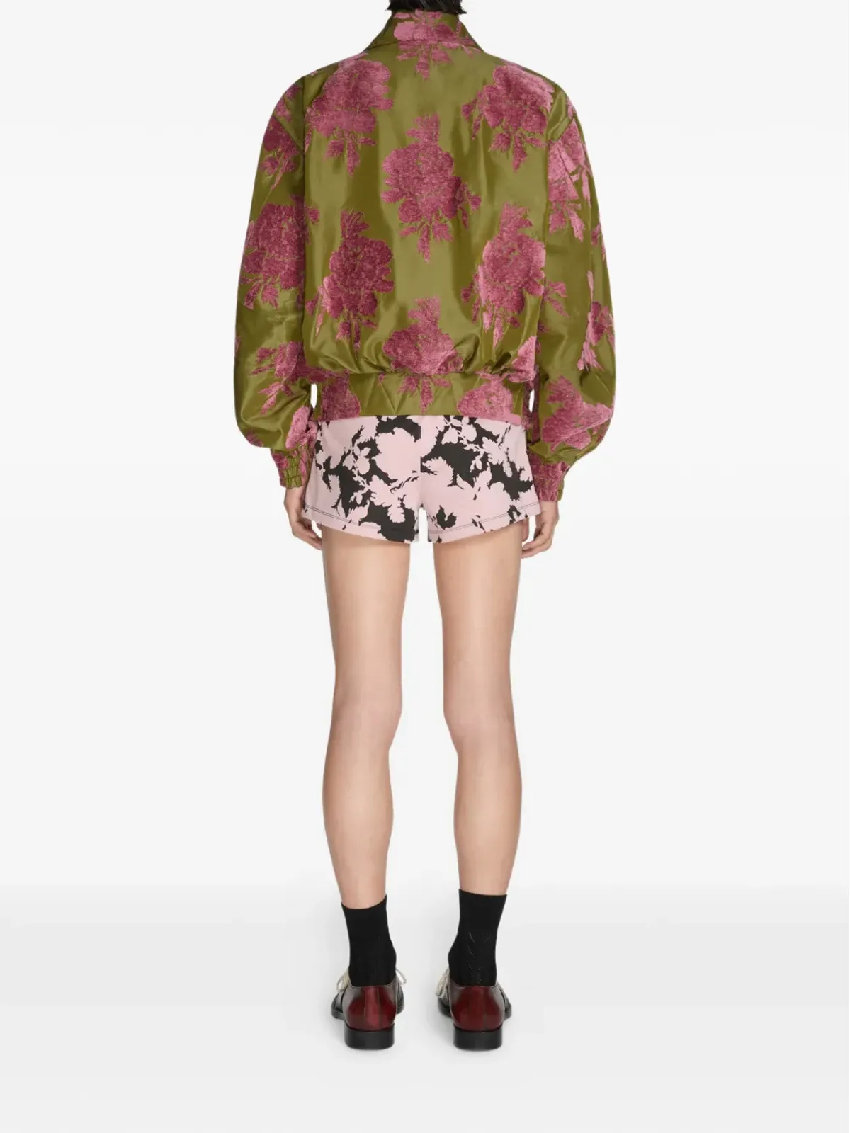 DRIES VAN NOTEN 花柄ボンバージャケット - グリーン - 画像4