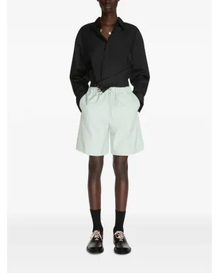 DRIES VAN NOTEN ストライプ柄ドローコード付きショートパンツ - サムネイル2